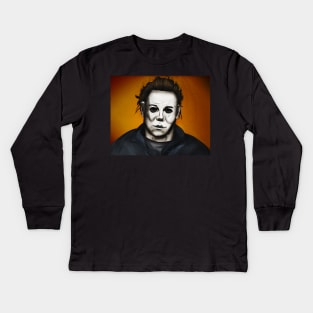 michael meyers Kids Long Sleeve T-Shirt